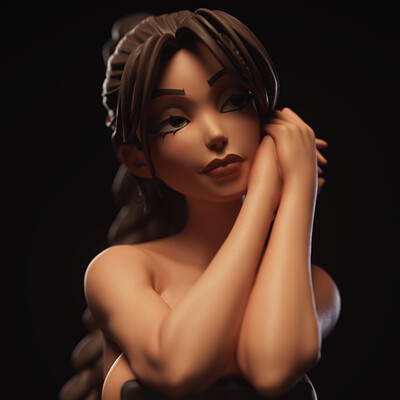 Lara Croft - Chair Statue
